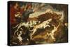 A Boar Hunt-Frans Snyders-Stretched Canvas
