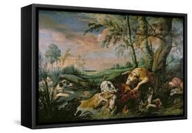 A Boar Hunt-Frans Snyders Or Snijders-Framed Stretched Canvas