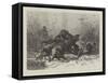 A Boar Hunt-Carl Friedrich Deiker-Framed Stretched Canvas