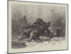 A Boar Hunt-Carl Friedrich Deiker-Mounted Giclee Print