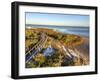 A Boardwalk Curves over the Vegetation on the Dunes in Big Lagoon State Park near Pensacola, Florid-Colin D Young-Framed Photographic Print