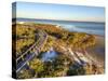 A Boardwalk Curves over the Vegetation on the Dunes in Big Lagoon State Park near Pensacola, Florid-Colin D Young-Stretched Canvas