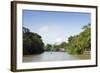 A Boat on an Igarape (Flooded Creek) in the Brazilian Amazon Near Belem, Para, Brazil-Alex Robinson-Framed Photographic Print