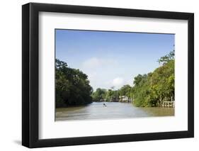 A Boat on an Igarape (Flooded Creek) in the Brazilian Amazon Near Belem, Para, Brazil-Alex Robinson-Framed Photographic Print