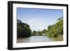 A Boat on an Igarape (Flooded Creek) in the Brazilian Amazon Near Belem, Para, Brazil-Alex Robinson-Framed Photographic Print