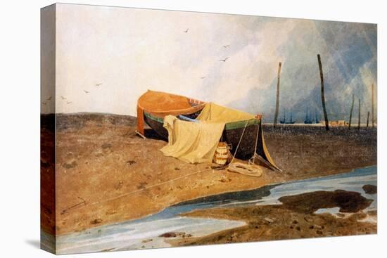 A Boat on the Beach-John Sell Cotman-Stretched Canvas
