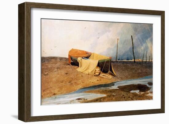 A Boat on the Beach-John Sell Cotman-Framed Giclee Print