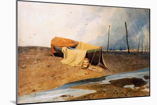 A Boat on the Beach-John Sell Cotman-Mounted Giclee Print