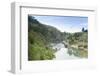 A Boat on the River Kwai with the Pow-Built Wampoo Viaduct Behind-Alex Robinson-Framed Photographic Print