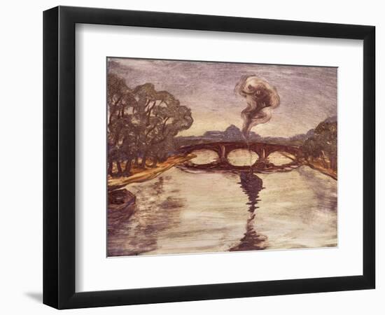 A Boat on the Seine, 1914-Yelisaveta Sergeyevna Kruglikova-Framed Premium Giclee Print