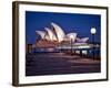 A Boat Passes by the Sydney Opera House, UNESCO World Heritage Site, During Blue Hour-Jim Nix-Framed Photographic Print