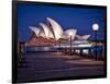 A Boat Passes by the Sydney Opera House, UNESCO World Heritage Site, During Blue Hour-Jim Nix-Framed Photographic Print