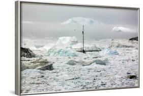 A Boat Sailing on the Pack Ice, Disko Bay, Ilulissat, Groenland-Françoise Gaujour-Framed Photographic Print