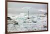 A Boat Sailing on the Pack Ice, Disko Bay, Ilulissat, Groenland-Françoise Gaujour-Framed Photographic Print