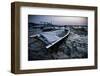 A Boat Sits on the Beach at Low Tide During Sunset in Sanur - Bali, Indonesia-Dan Holz-Framed Photographic Print