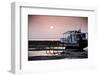 A Boat Sits on the Beach at Low Tide During Sunset in Sanur - Bali, Indonesia-Dan Holz-Framed Photographic Print