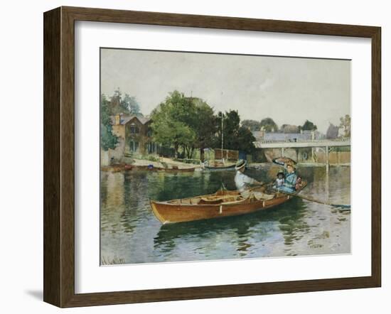 A Boating Party on the Thames at Cookham-Hector Caffieri-Framed Giclee Print