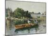 A Boating Party on the Thames at Cookham-Hector Caffieri-Mounted Giclee Print