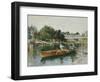 A Boating Party on the Thames at Cookham-Hector Caffieri-Framed Giclee Print