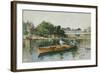 A Boating Party on the Thames at Cookham-Hector Caffieri-Framed Giclee Print