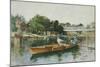 A Boating Party on the Thames at Cookham-Hector Caffieri-Mounted Giclee Print