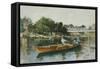 A Boating Party on the Thames at Cookham-Hector Caffieri-Framed Stretched Canvas