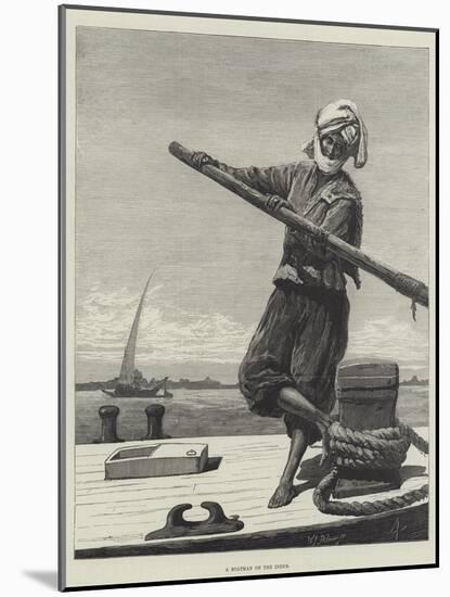 A Boatman on the Indus-null-Mounted Giclee Print