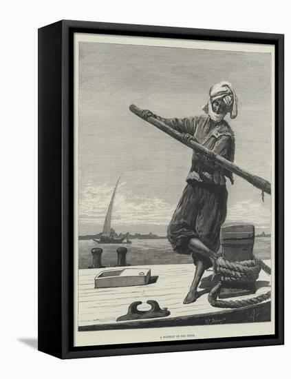 A Boatman on the Indus-null-Framed Stretched Canvas