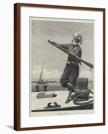 A Boatman on the Indus-null-Framed Giclee Print