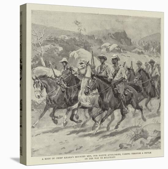 A Body of Chief Khama's Mounted Men-null-Stretched Canvas