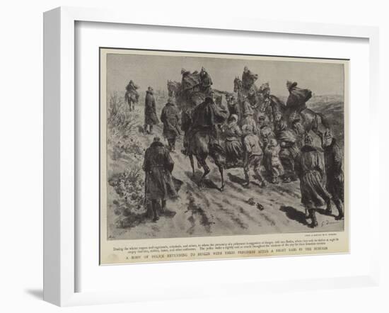 A Body of Police Returning to Berlin with their Prisoners after a Night Raid in the Suburbs-null-Framed Giclee Print