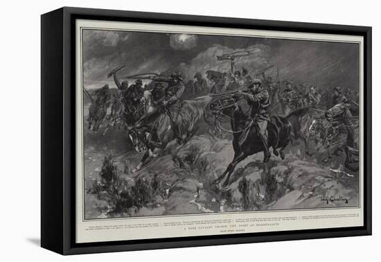 A Boer Cavalry Charge, the Fight at Brakenlaagte-John Charlton-Framed Stretched Canvas