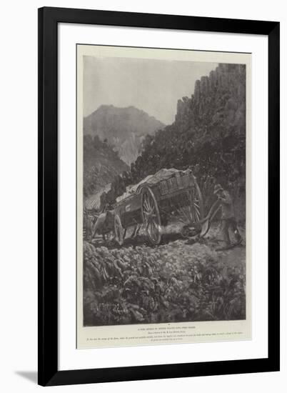 A Boer Method of Getting Wagons Down Steep Places-Henry Charles Seppings Wright-Framed Giclee Print