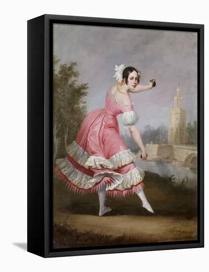 A Bolero Dancer-Antonio Cabral Bejarano-Framed Stretched Canvas