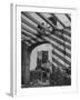 A Bomb Damaged Building and Reconstruction-null-Framed Photographic Print