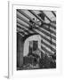 A Bomb Damaged Building and Reconstruction-null-Framed Photographic Print