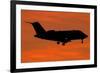 A Bombardier Challenger Cl-600 Private Jet in Flight over Italy-null-Framed Photographic Print