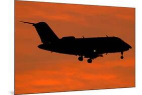 A Bombardier Challenger Cl-600 Private Jet in Flight over Italy-null-Mounted Photographic Print