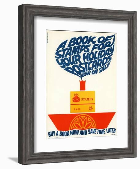 A Book of Stamps for Your Holiday - Postcards Now on Sale-Trevor Marchant-Framed Art Print
