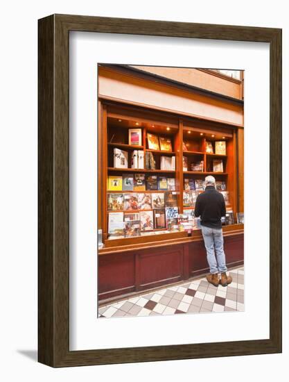 A Book Shop in Passage Jouffroy, Central Paris, France, Europe-Julian Elliott-Framed Photographic Print