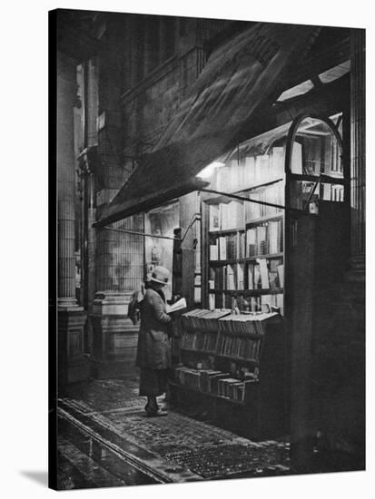 A Bookshop in Bloomsbury, London, 1926-1927-HW Fincham-Stretched Canvas