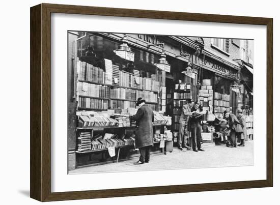 A Bookshop in Charing Cross Road, London, 1926-1927-McLeish-Framed Giclee Print