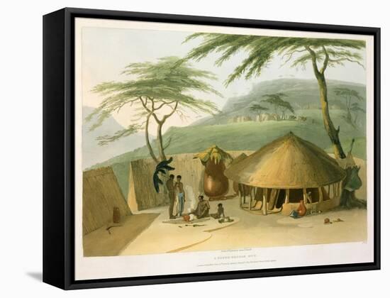 A Boosh-Wannah Hut Plate 7 from "African Scenery and Animals"-Samuel Daniell-Framed Stretched Canvas