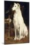 A Borzoi by a Chair-St. George Hare-Mounted Giclee Print