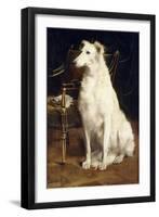 A Borzoi by a Chair-St. George Hare-Framed Giclee Print