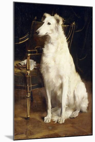 A Borzoi by a Chair-St. George Hare-Mounted Giclee Print