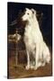 A Borzoi by a Chair-St. George Hare-Stretched Canvas