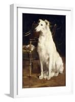 A Borzoi by a Chair-St. George Hare-Framed Premium Giclee Print