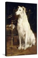 A Borzoi by a Chair-St. George Hare-Stretched Canvas