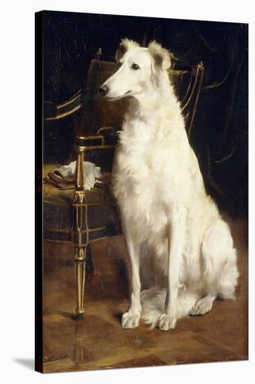 A Borzoi by a Chair-St. George Hare-Stretched Canvas